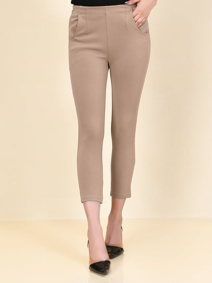 Limelight - Cropped Pants - Beige