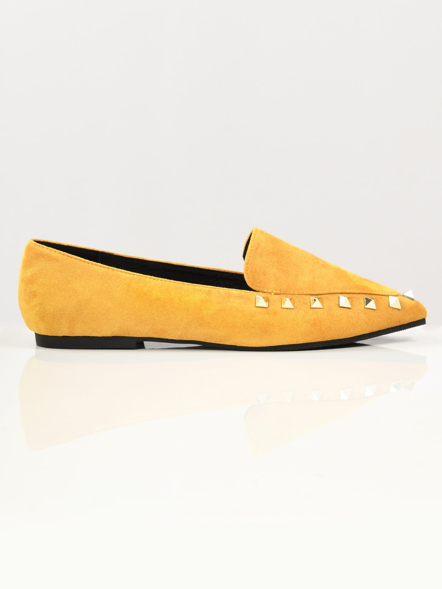 Limelight - Studded Suede Shoes - Yellow