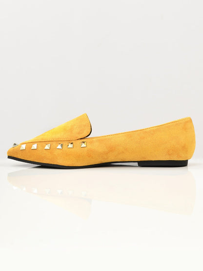 Limelight - Studded Suede Shoes - Yellow