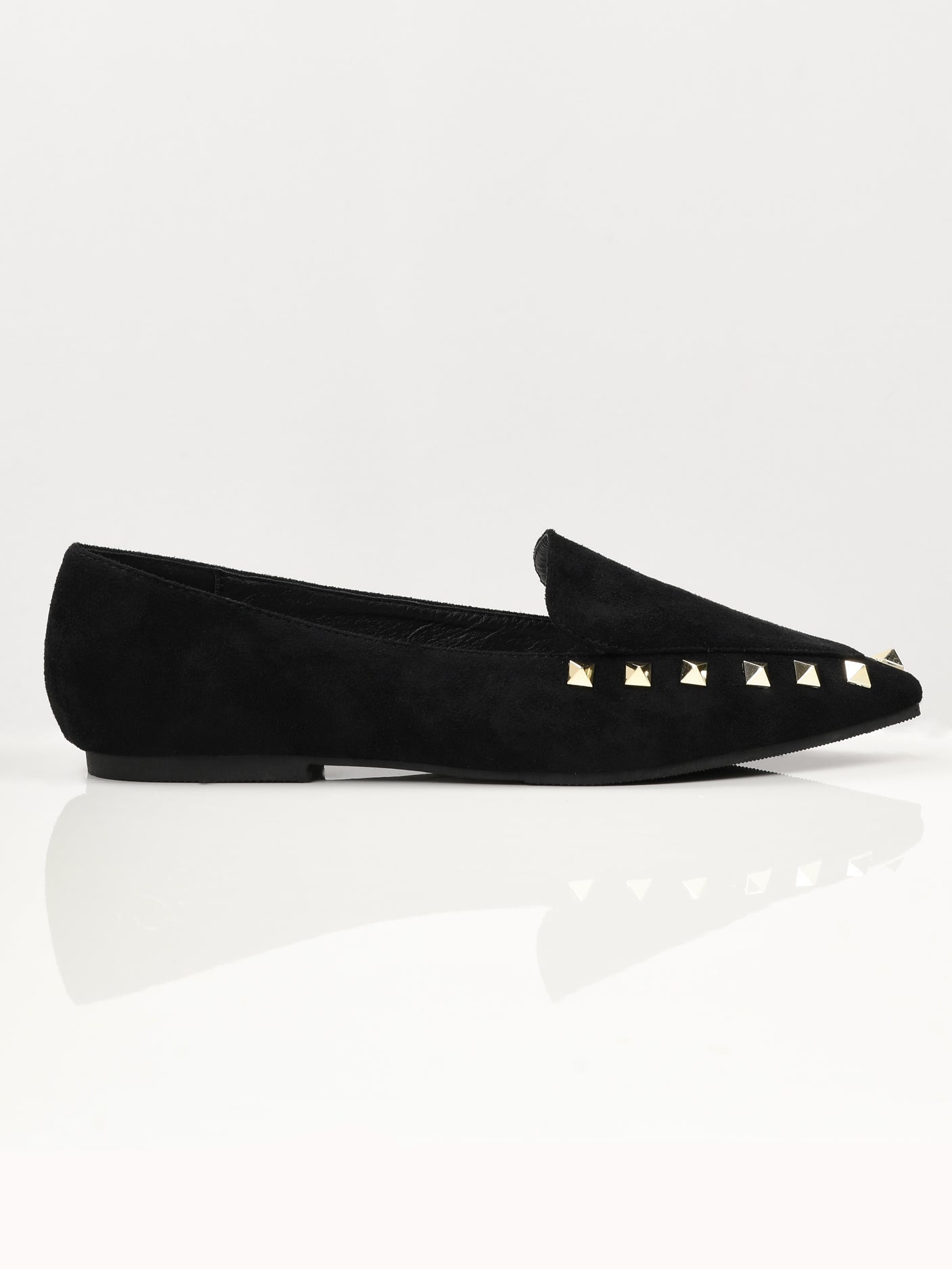 Limelight - Studded Suede Shoes - Black