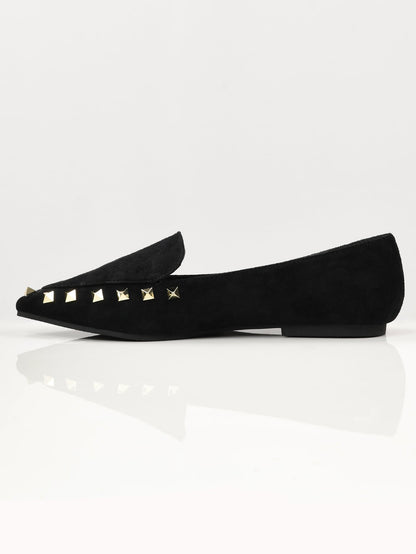 Limelight - Studded Suede Shoes - Black