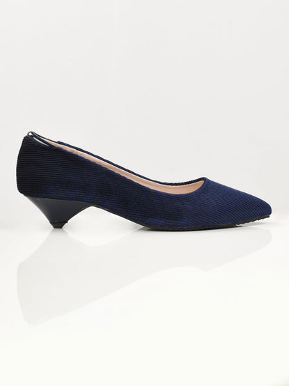 Limelight - Stripe Textured Heels - Blue