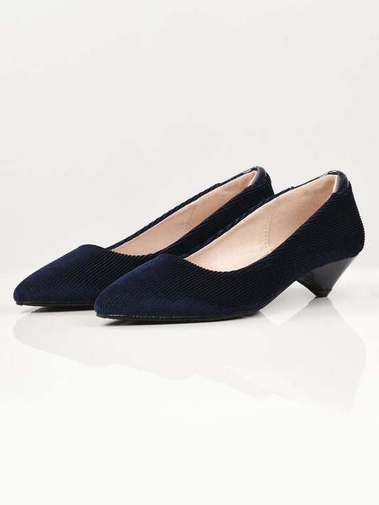 Limelight - Stripe Textured Heels - Blue