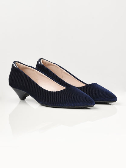 Limelight - Stripe Textured Heels - Blue