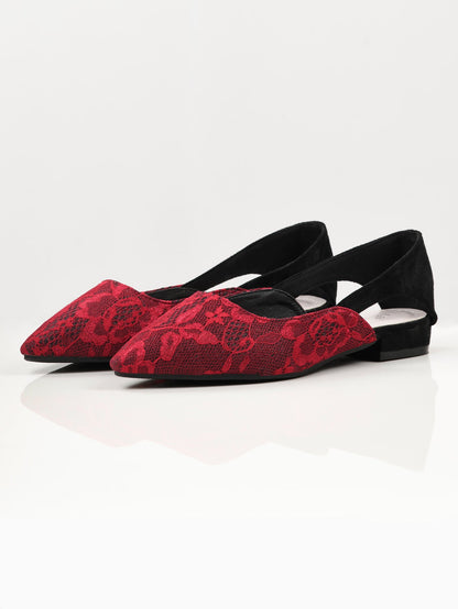 Limelight - Shimmer Net Shoes - Maroon