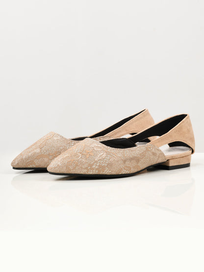 Limelight - Shimmer Net Shoes - Light Peach