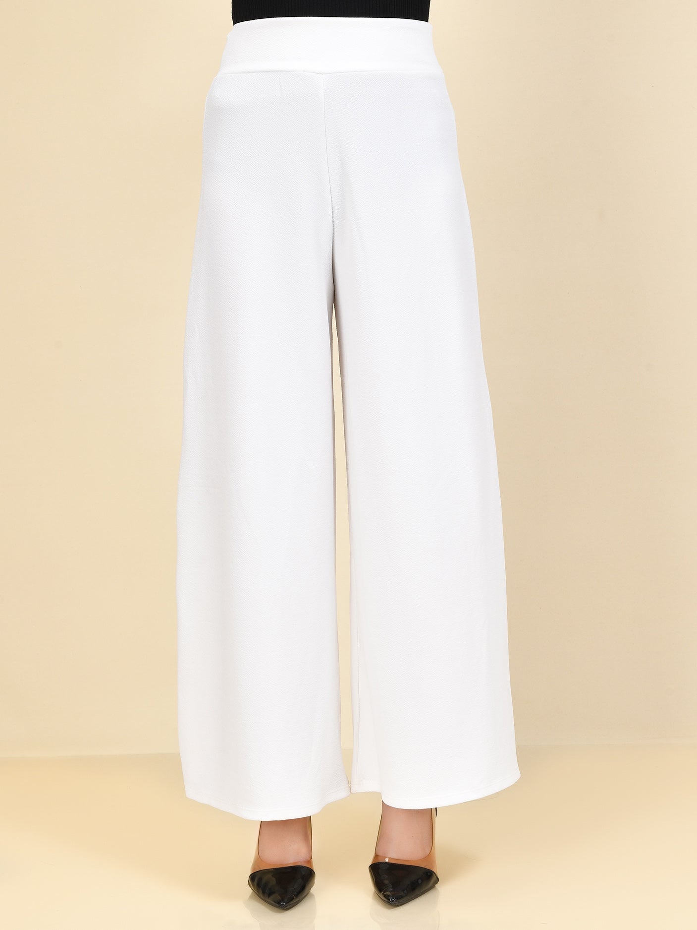 Limelight - Wide Legged Grip Pants - White