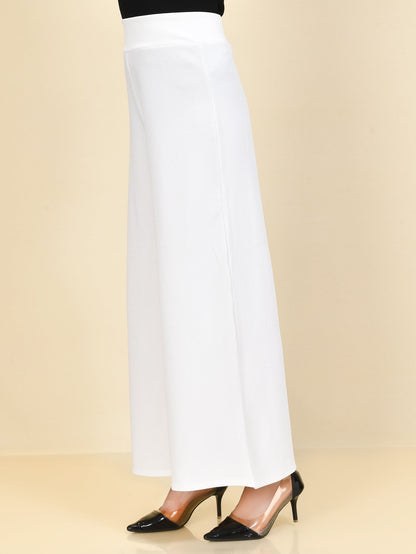 Limelight - Wide Legged Grip Pants - White