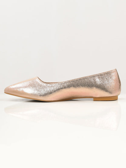 Limelight - Shiny Flat Shoes - Tea Pink