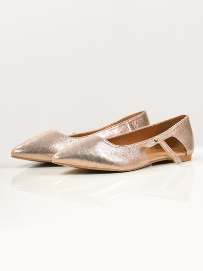 Limelight - Shiny Flat Shoes - Tea Pink