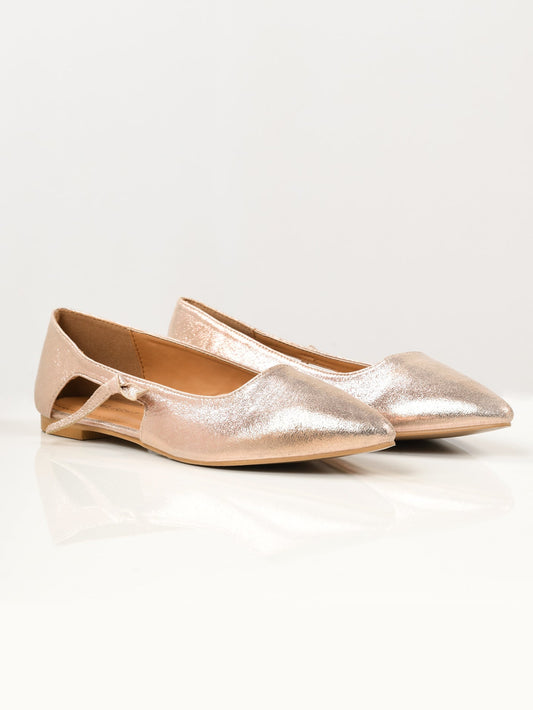 Limelight - Shiny Flat Shoes - Tea Pink