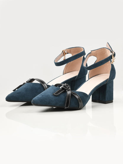 Limelight - Pointed Block Heels - Ferozi