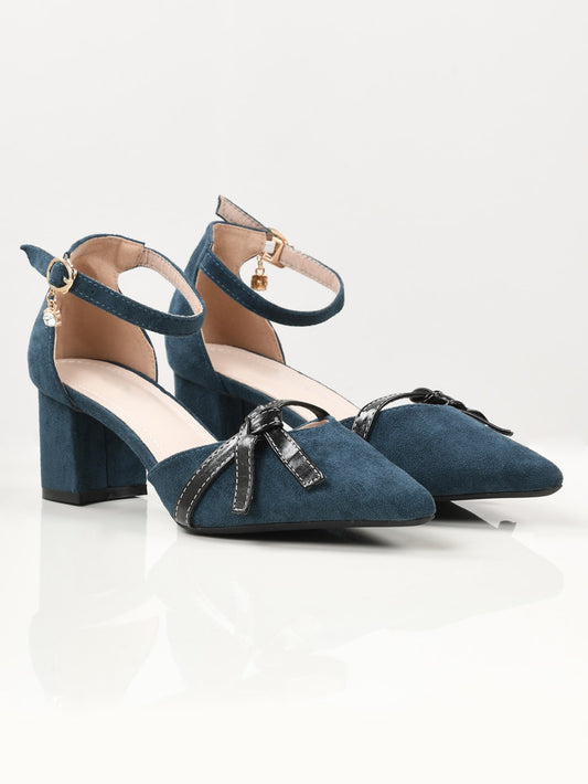 Limelight - Pointed Block Heels - Ferozi