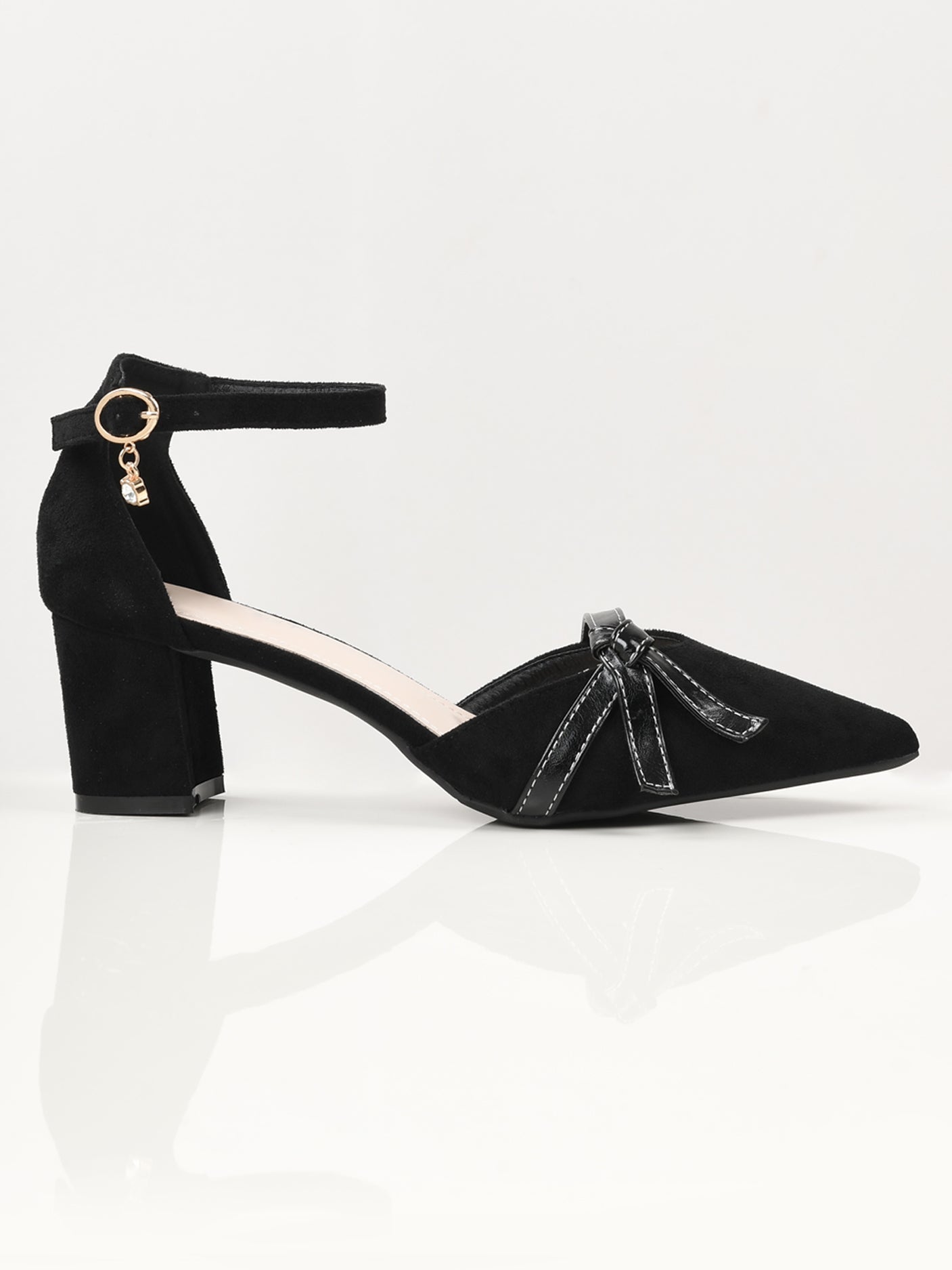 Limelight - Pointed Block Heels - Black