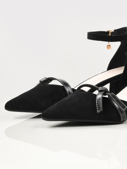 Limelight - Pointed Block Heels - Black