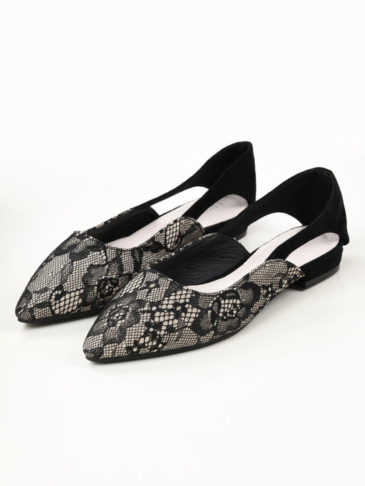 Limelight - Shimmer Net Shoes - Black