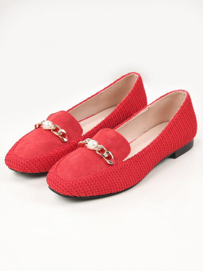 Limelight - Textured Chain Shoes - Red