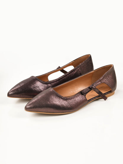 Limelight - Shiny Flat Shoes - Dark Purple