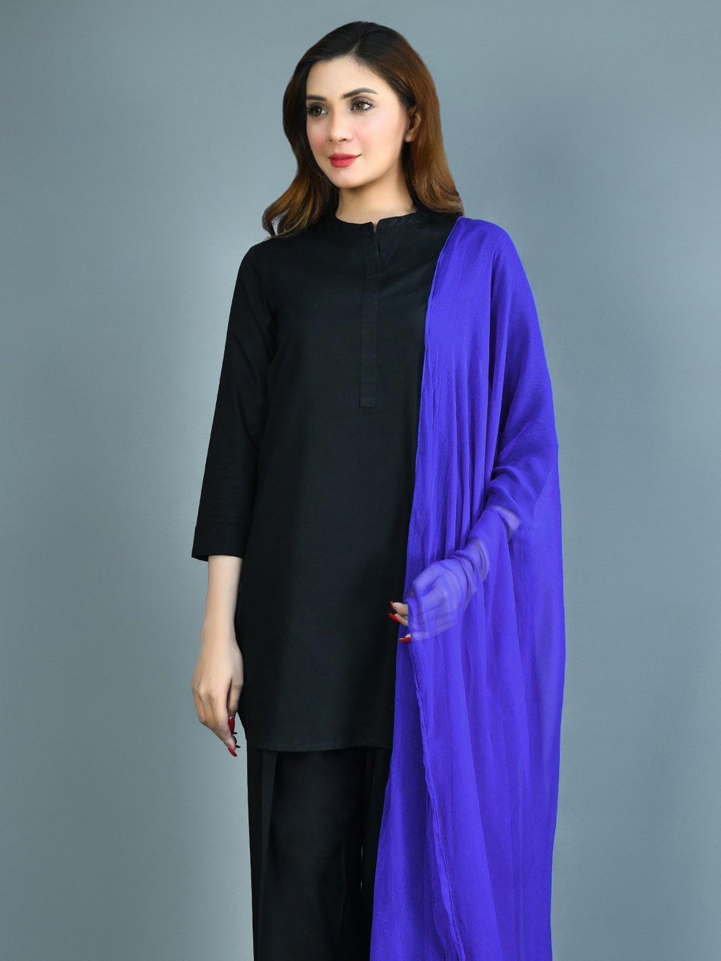 Limelight - Chiffon Dupatta - Royal Blue