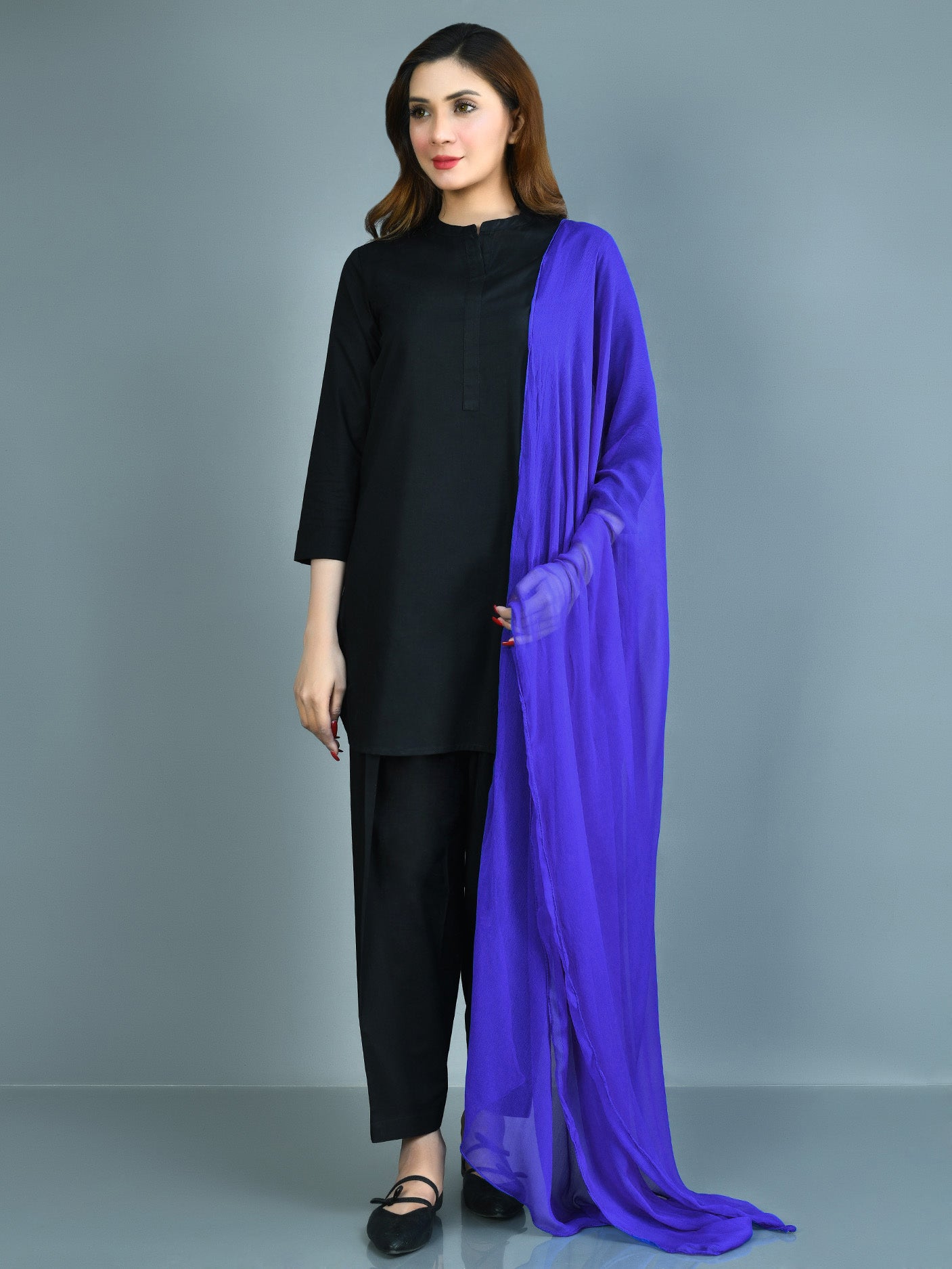 Limelight - Chiffon Dupatta - Royal Blue