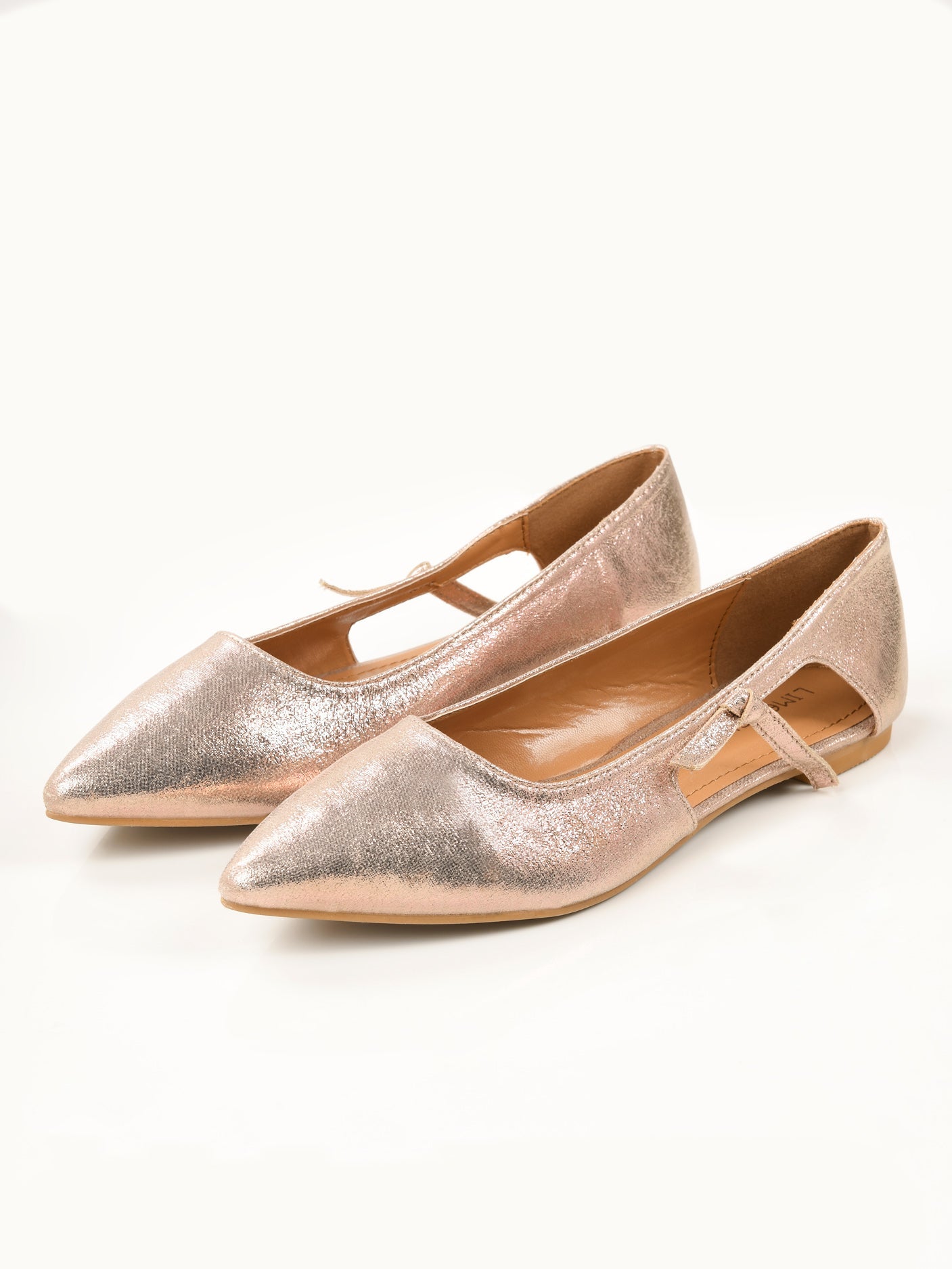 Limelight - Shiny Flat Shoes - Tea Pink