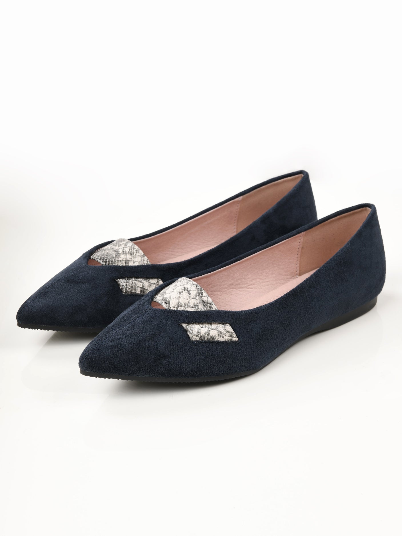 Limelight - Printed Stripe Shoes - Navy Blue