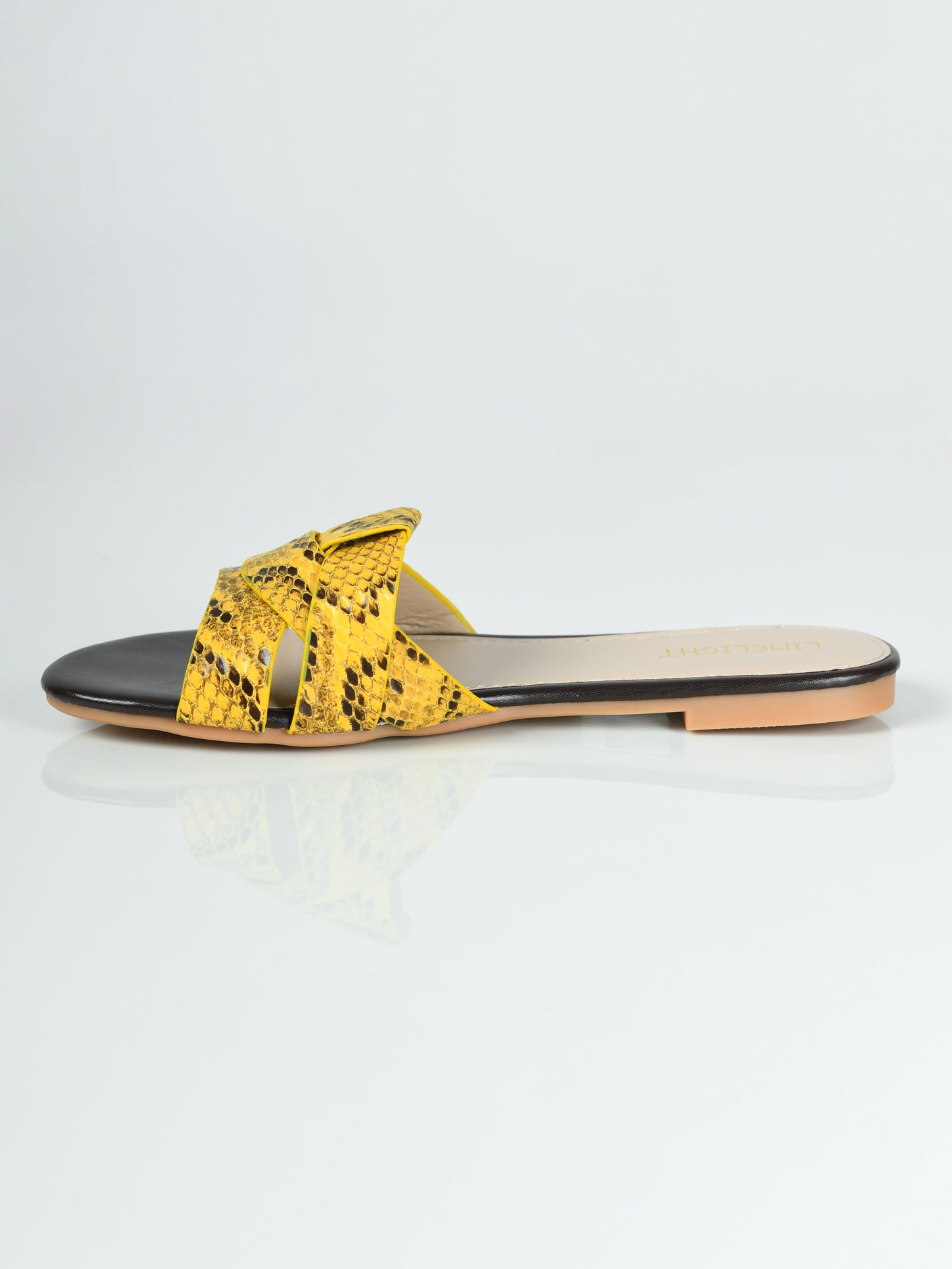 Limelight - Textured Flat Sandals - Yellow