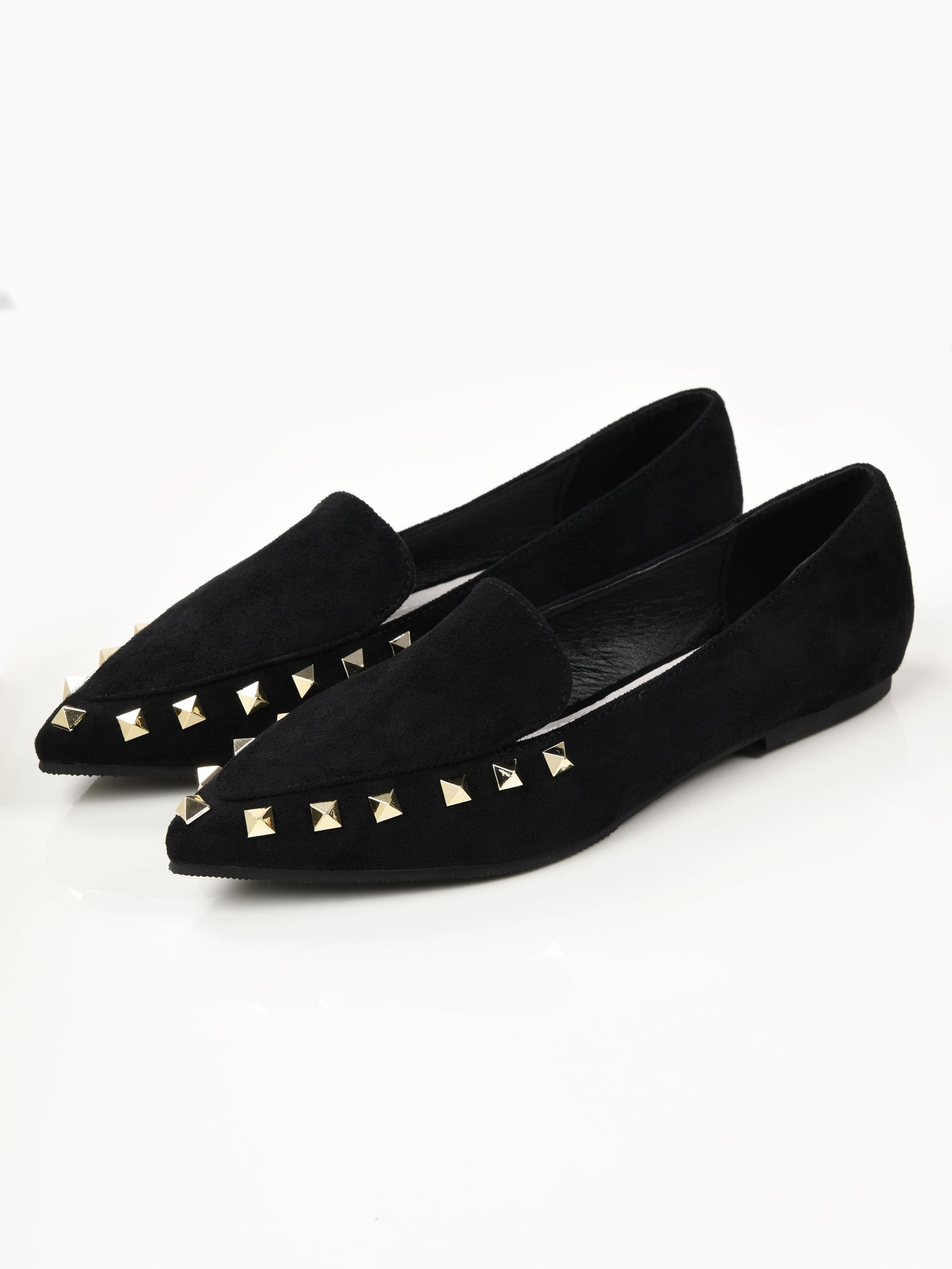 Limelight - Studded Suede Shoes - Black