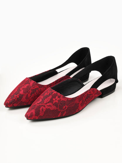 Limelight - Shimmer Net Shoes - Maroon