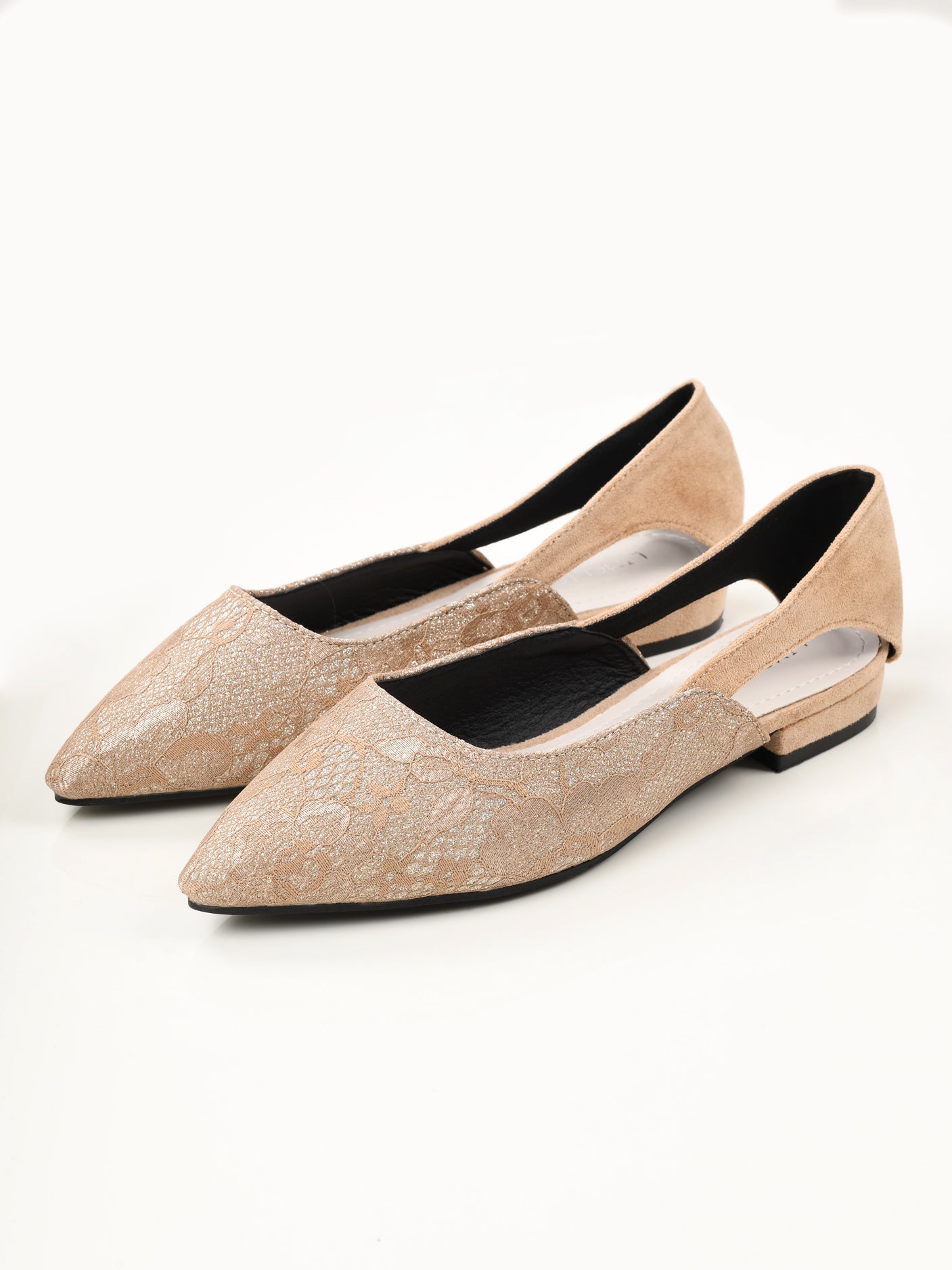 Limelight - Shimmer Net Shoes - Light Peach