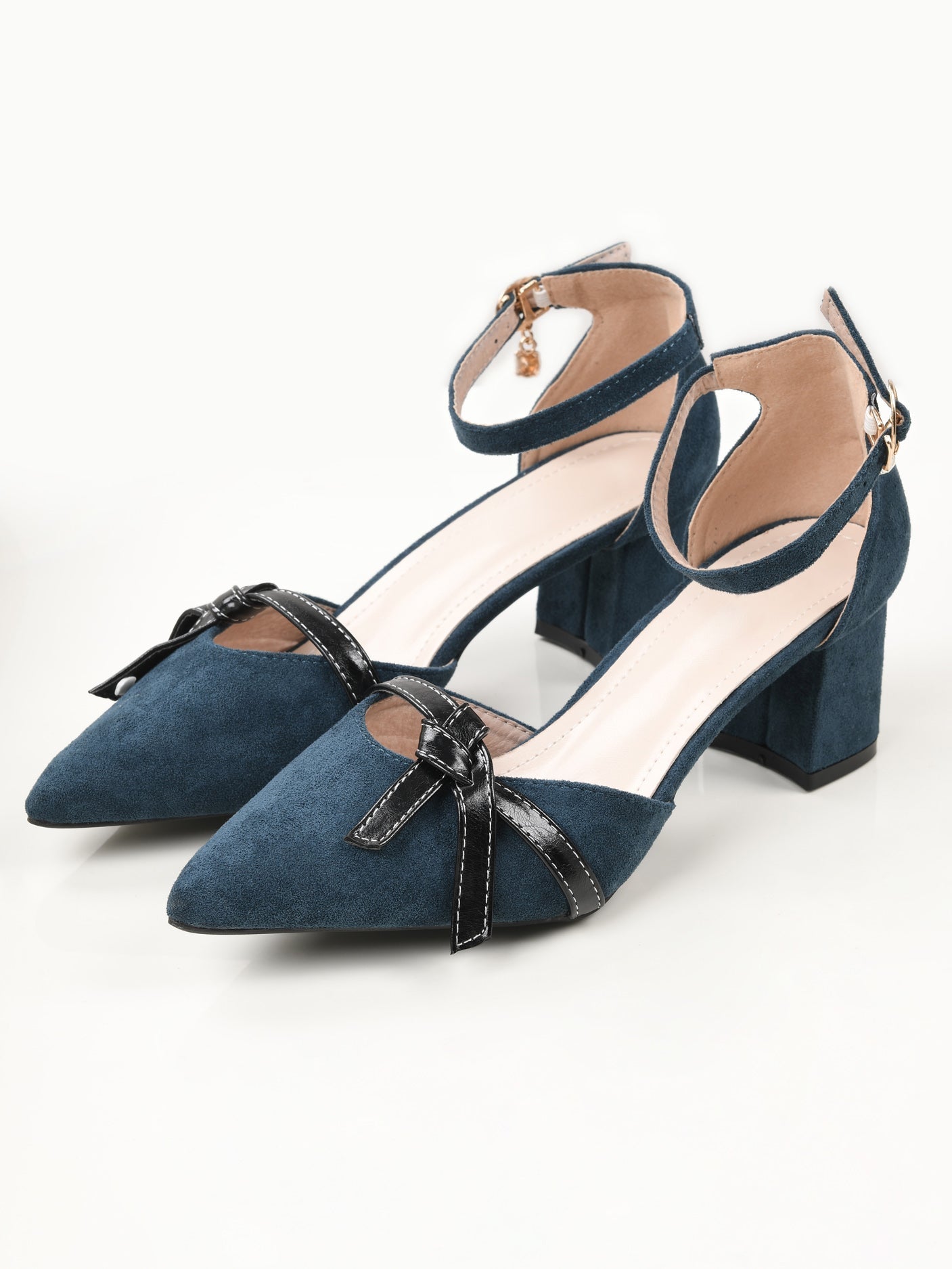 Limelight - Pointed Block Heels - Ferozi