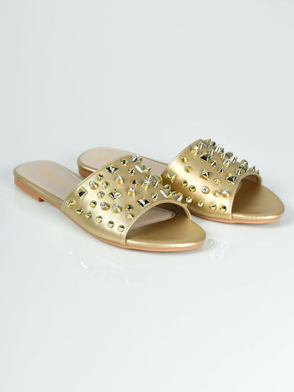 Limelight - Studded Slides - Golden