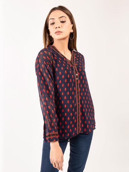 Limelight - Printed Chiffon Top