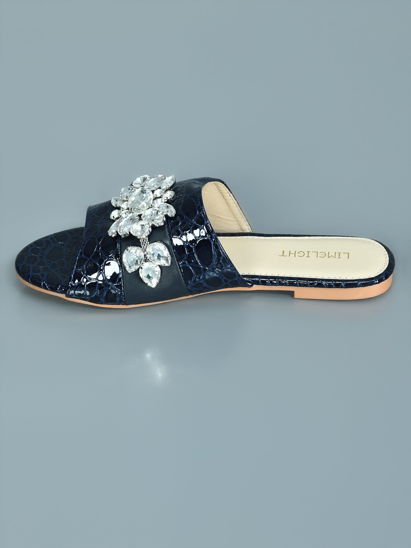 Limelight - Textured Stone Studded Flats