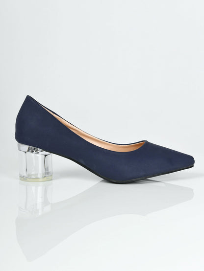 Limelight - Transparent Block Heels - Blue