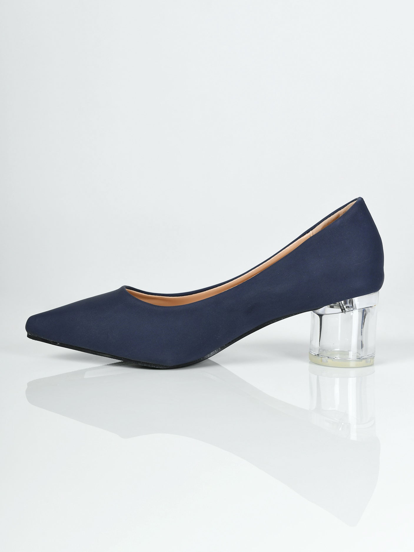 Limelight - Transparent Block Heels - Blue