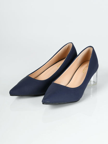 Limelight - Transparent Block Heels - Blue