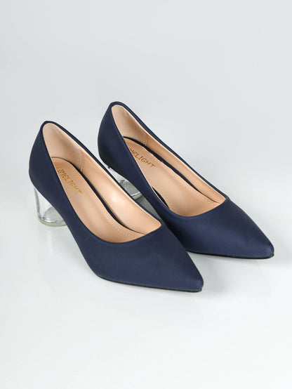 Limelight - Transparent Block Heels - Blue