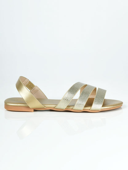 Limelight - Textured Sandals - Golden