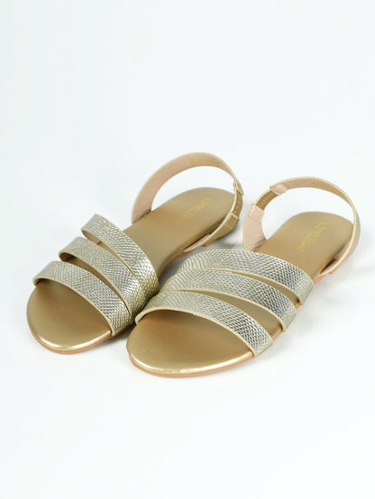 Limelight - Textured Sandals - Golden