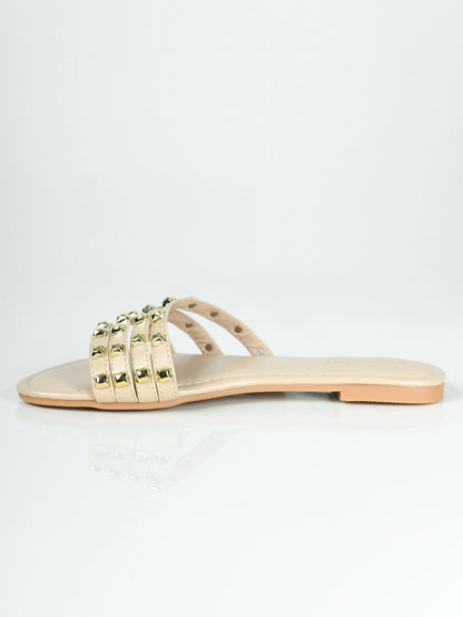 Limelight - Studded Flats - Beige