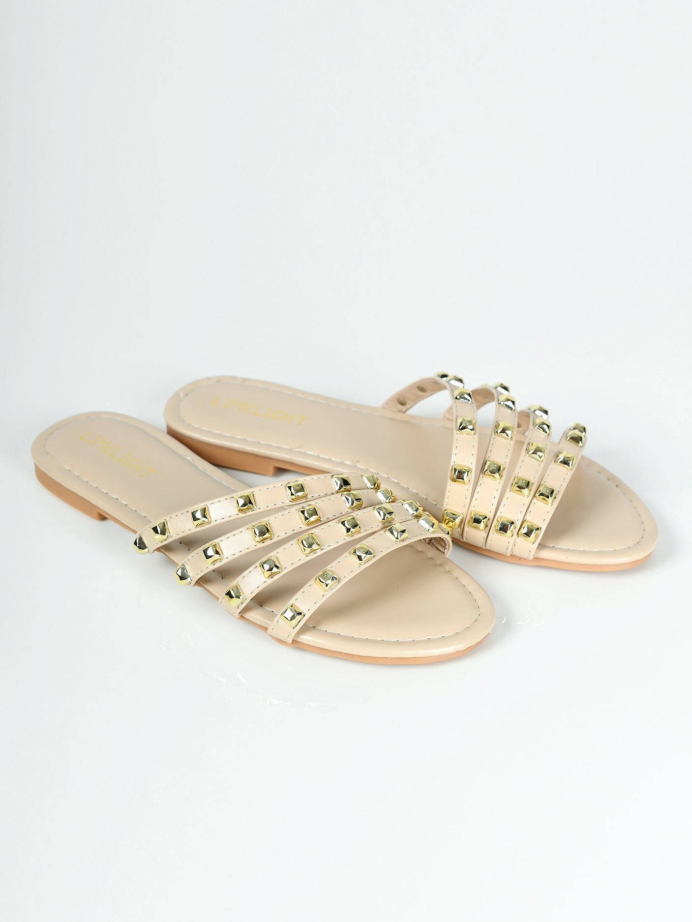 Limelight - Studded Flats - Beige