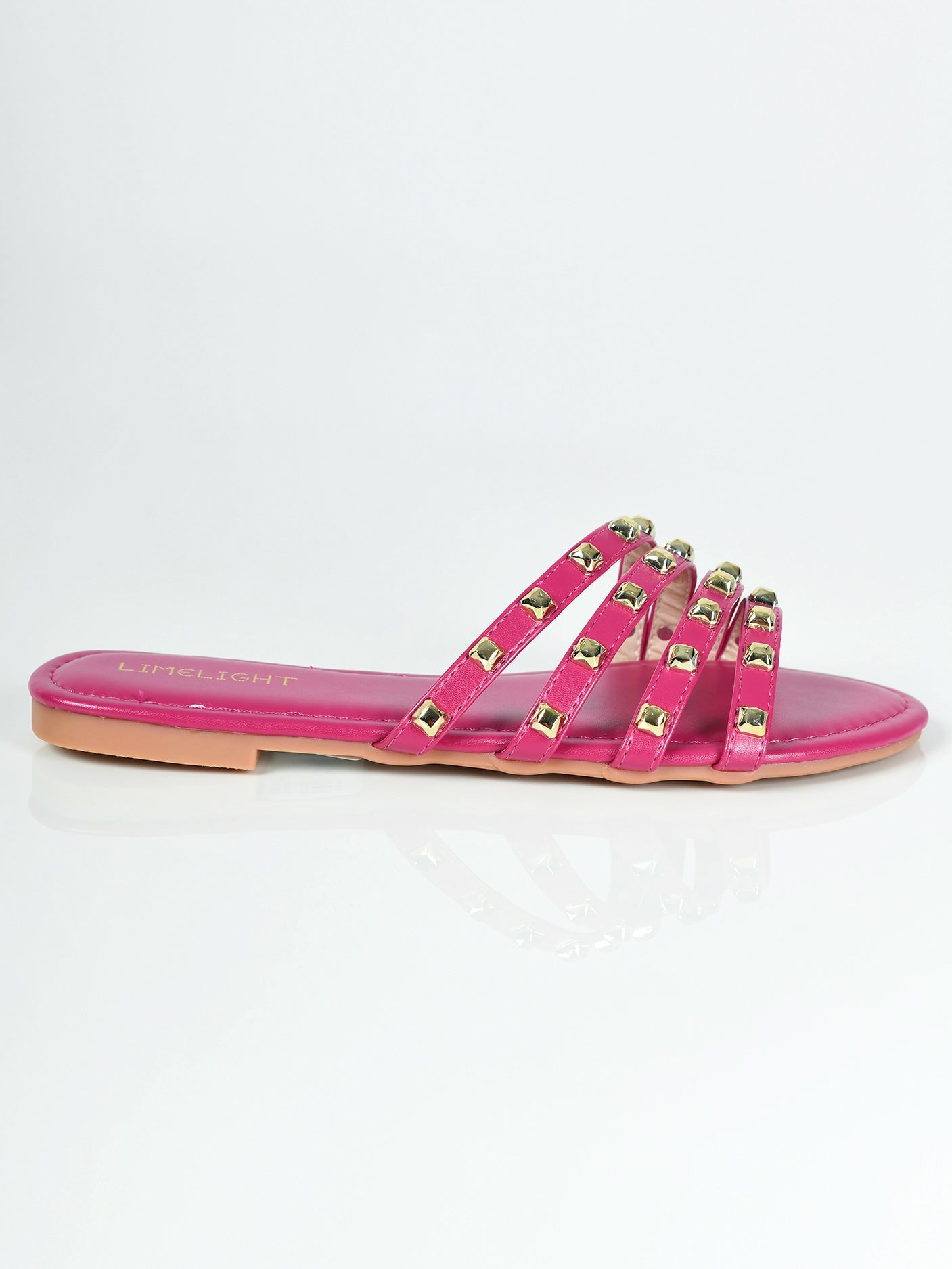 Limelight - Studded Flats - Dark Pink