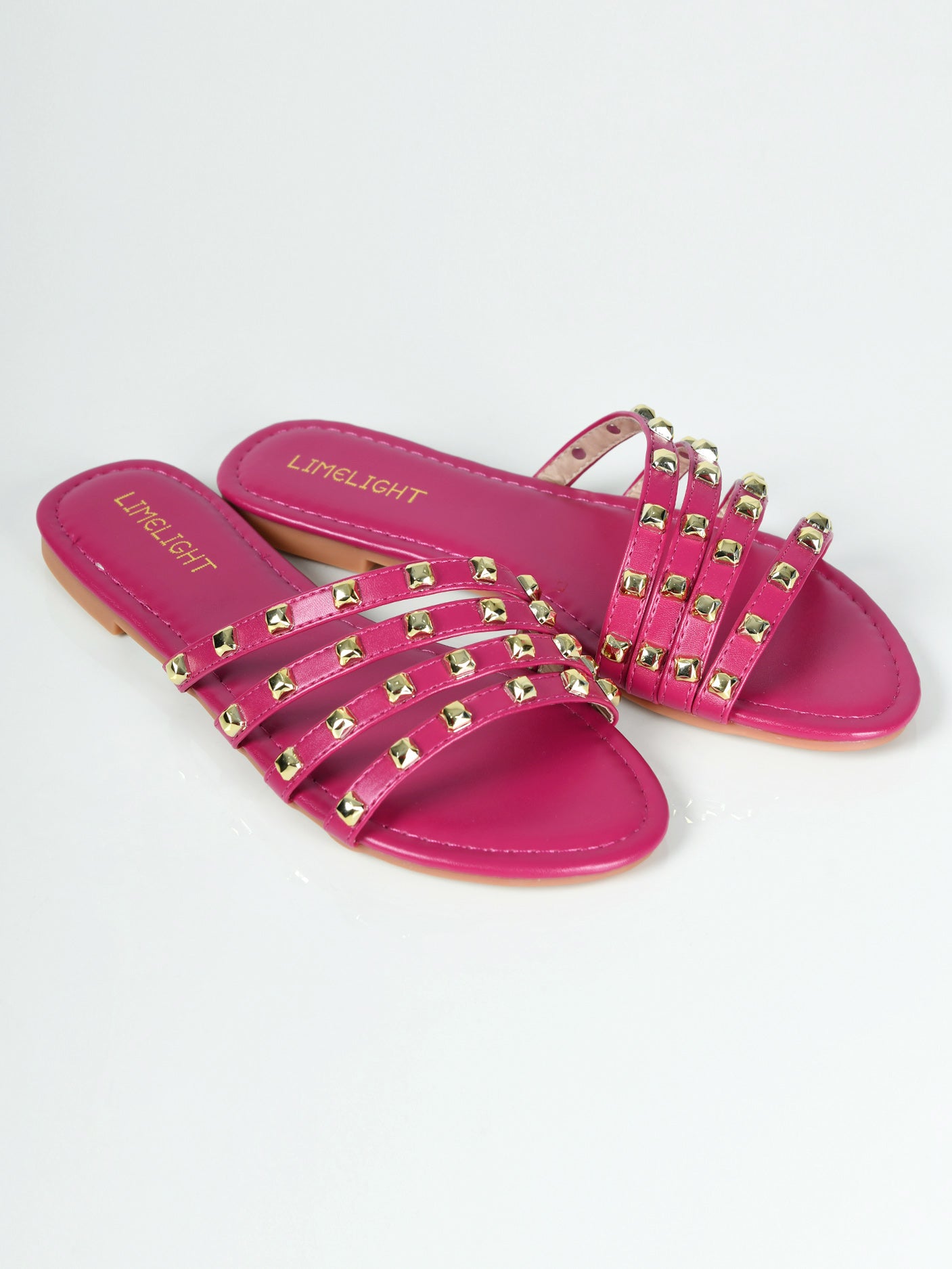 Limelight - Studded Flats - Dark Pink