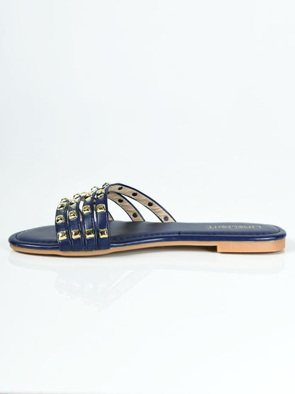 Limelight - Studded Flats - Blue