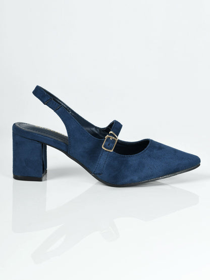 Limelight - Pointed Suede Heels -Blue