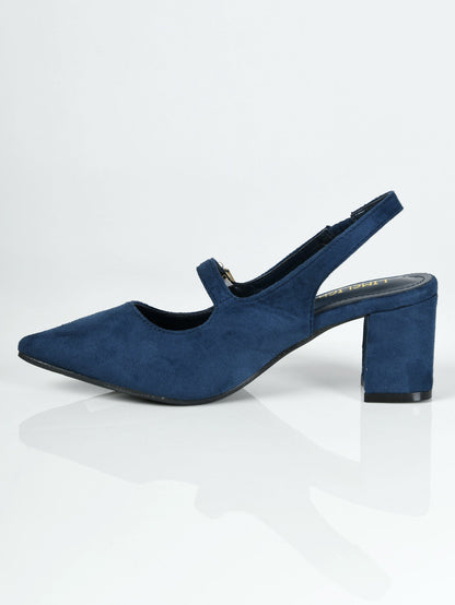 Limelight - Pointed Suede Heels -Blue