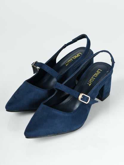 Limelight - Pointed Suede Heels -Blue