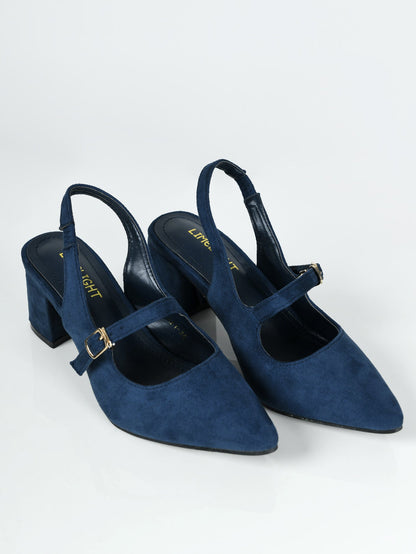 Limelight - Pointed Suede Heels -Blue