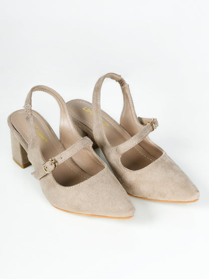 Limelight - Pointed Suede Heels - Dark Skin